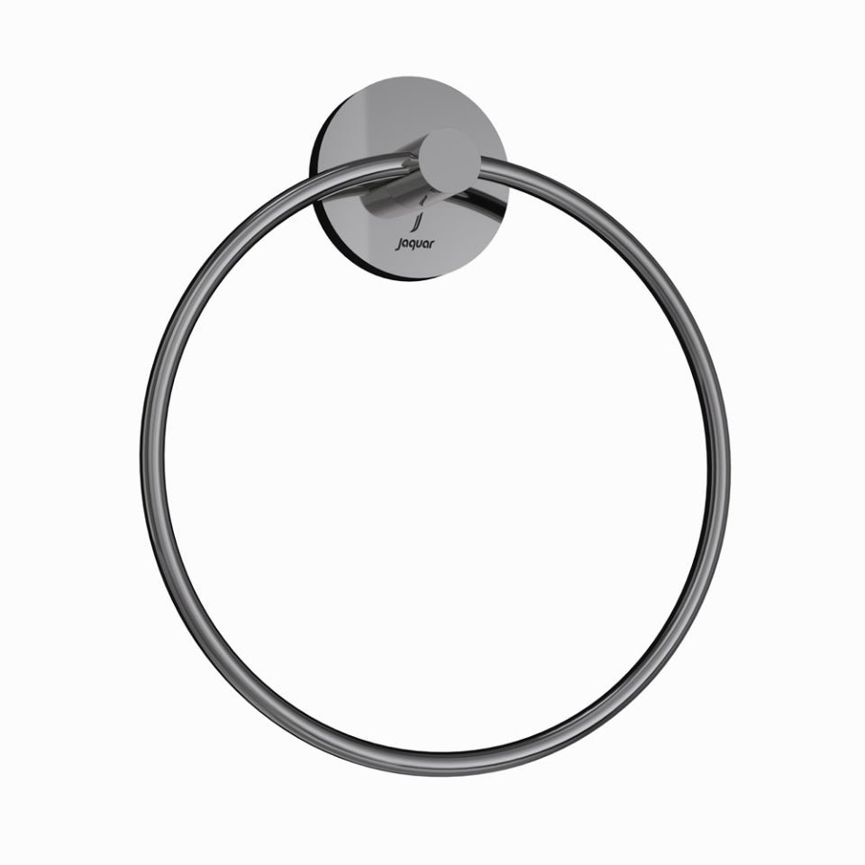 JAGUAR ROUND TOWEL RING WALL FLANGE ACN-BCH-1121BN  BLACK CHROME