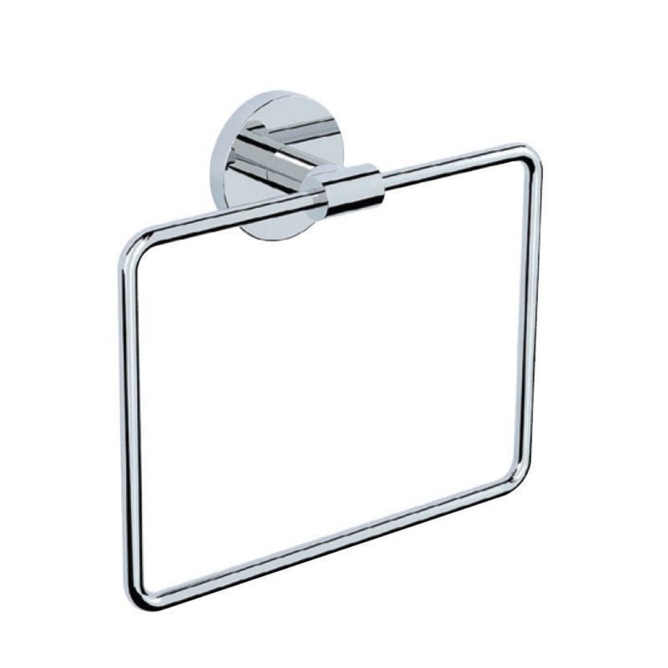 JAGUAR SQUARE TOWEL RING WITH WALL FLANGE-ACN-CHR-1121N-CHROME