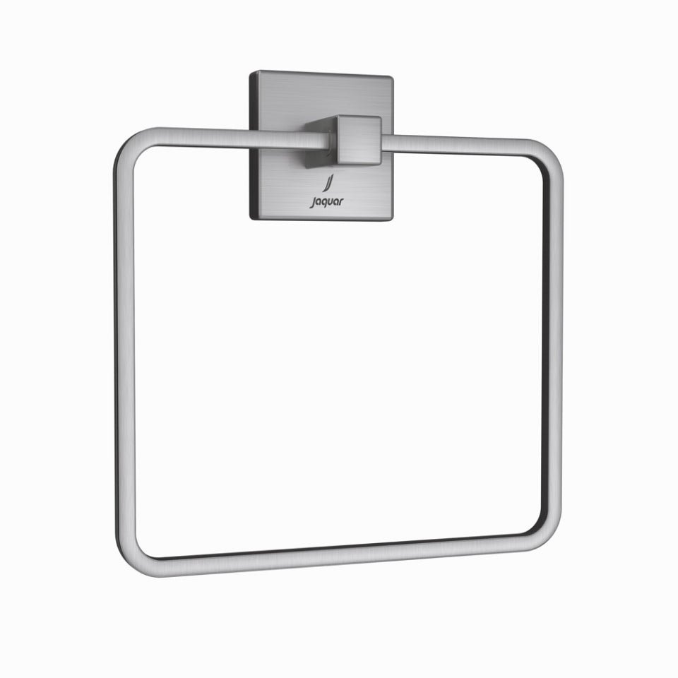 JAGUAR SQUARE TOWEL RING WITH WALL FLANGE-AKP-SSF-35721P- STAINLESS STEEL
