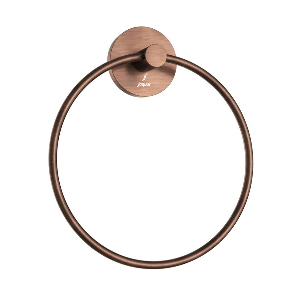 JAGUAR ROUND TOWEL RING WALL FLANGE ACN-ACR-1121BN ANTIQUE COPPER