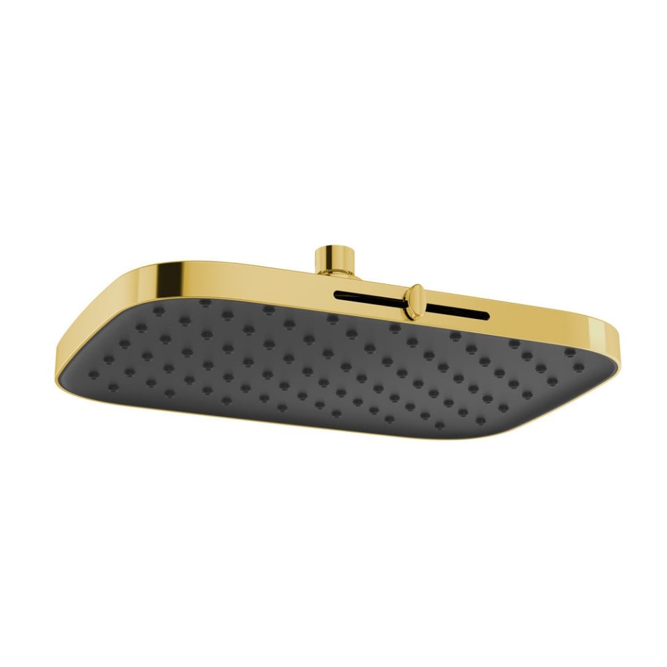 JAQUAR OCTANE SLIDER MULTIFLOW OVERHEAD SHOWER OHS-GBP-1745 - GOLD BRIGHT PVD
