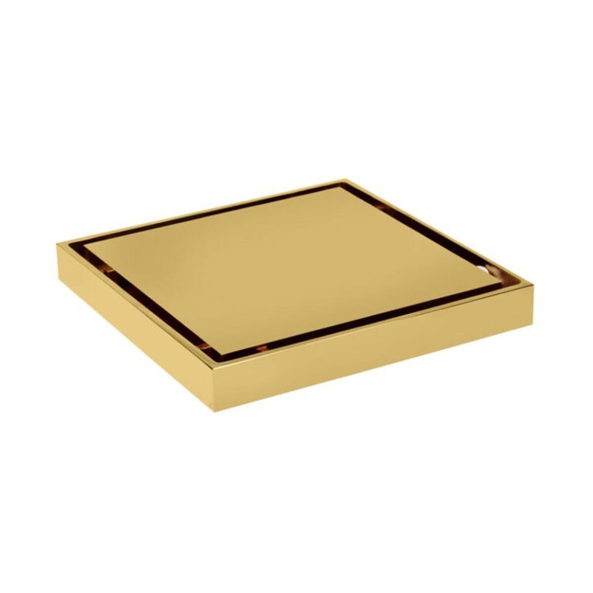 Picaso 6"x 6"Tile Insert Floor Drain- Gold