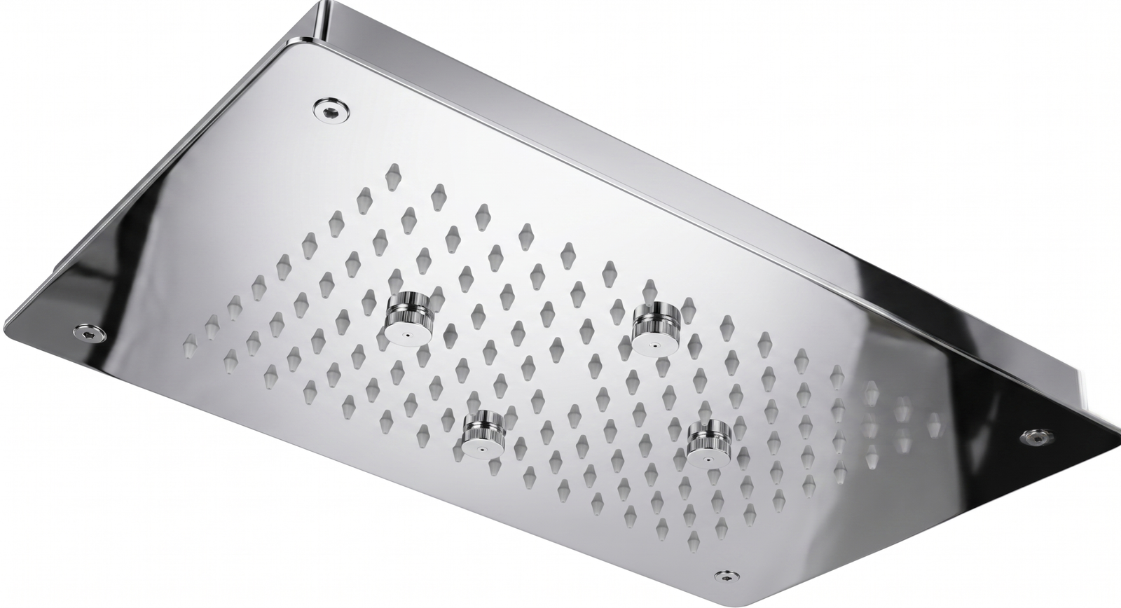PICASO 2 FLOW OVERHEAD RAIN SHOWER-RAIN & MIST 19X13 INCHES: CHROME