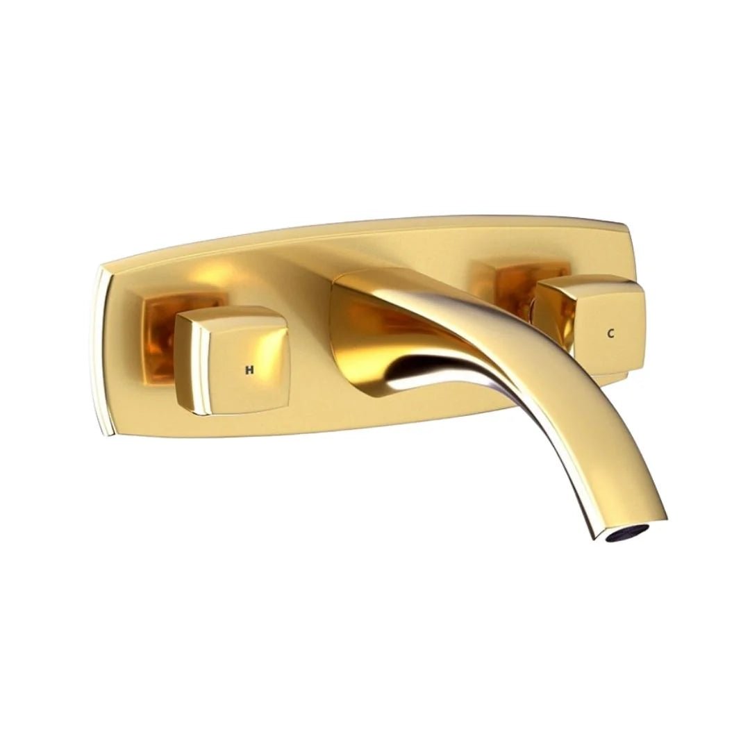 Jaquar Wall Mounted Basin Mixer Arc ARC-GLD-87433 - Full Gold
