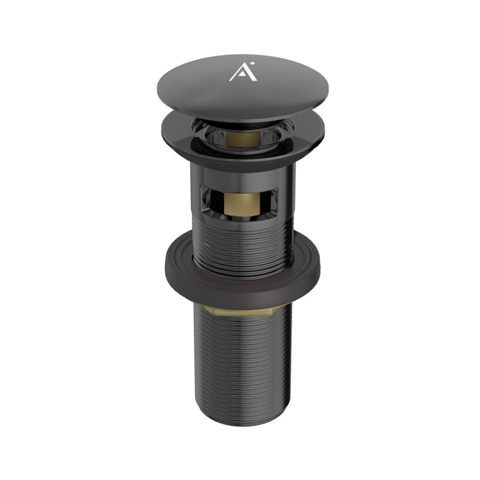 JAQUAR WASH BASIN 5 INCHES POP-UP WASTE COUPLING CLICK CLAK WASTE ALD-BCH-729L130 -BLACK CHROME