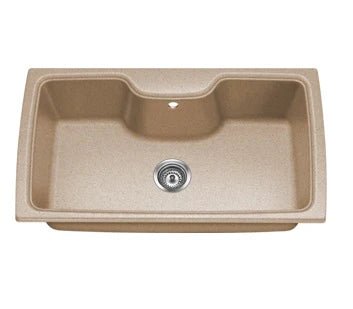 Nirali Quartz Sink Quartz Premium Range COREX ( 34 x 19.5 inches ) - Beige Granite