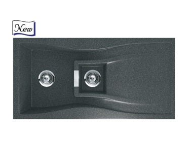 Nirali Quartz Sink Quartz Premium Range ELARA WB 1.5 ( 34 x 20 inches ) - Magma Black
