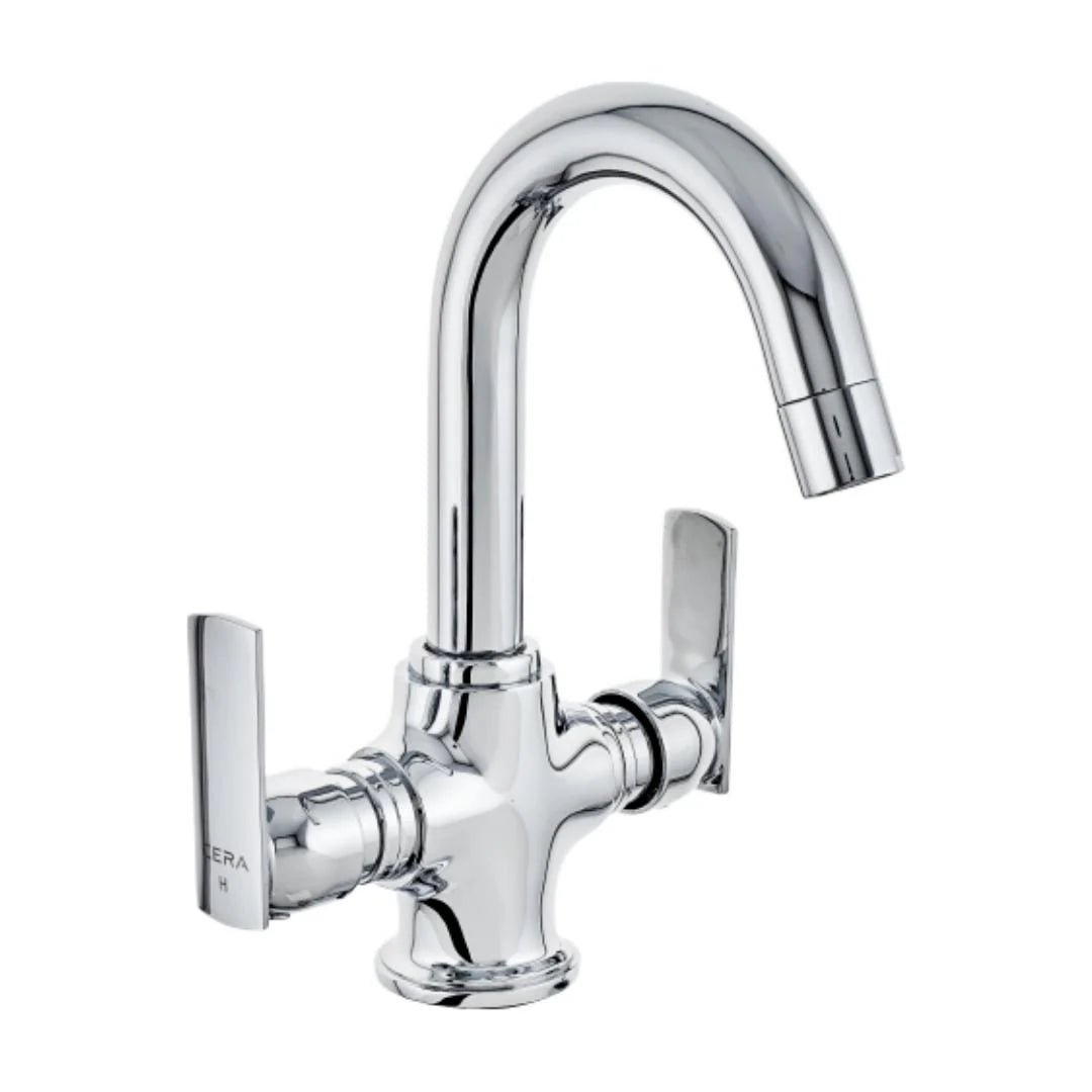 Cera Table Mounted Regular Basin Mixer Titanium F1003461 - Chrome