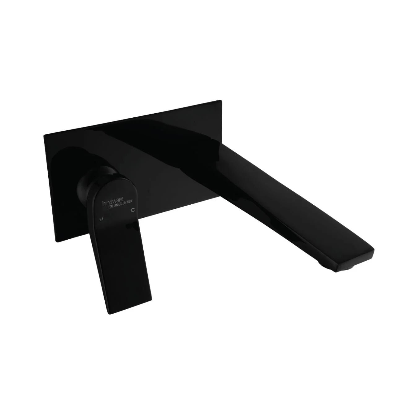 Hindware Wall Mounted Basin Mixer Edge F410013GRT - Black Chrome