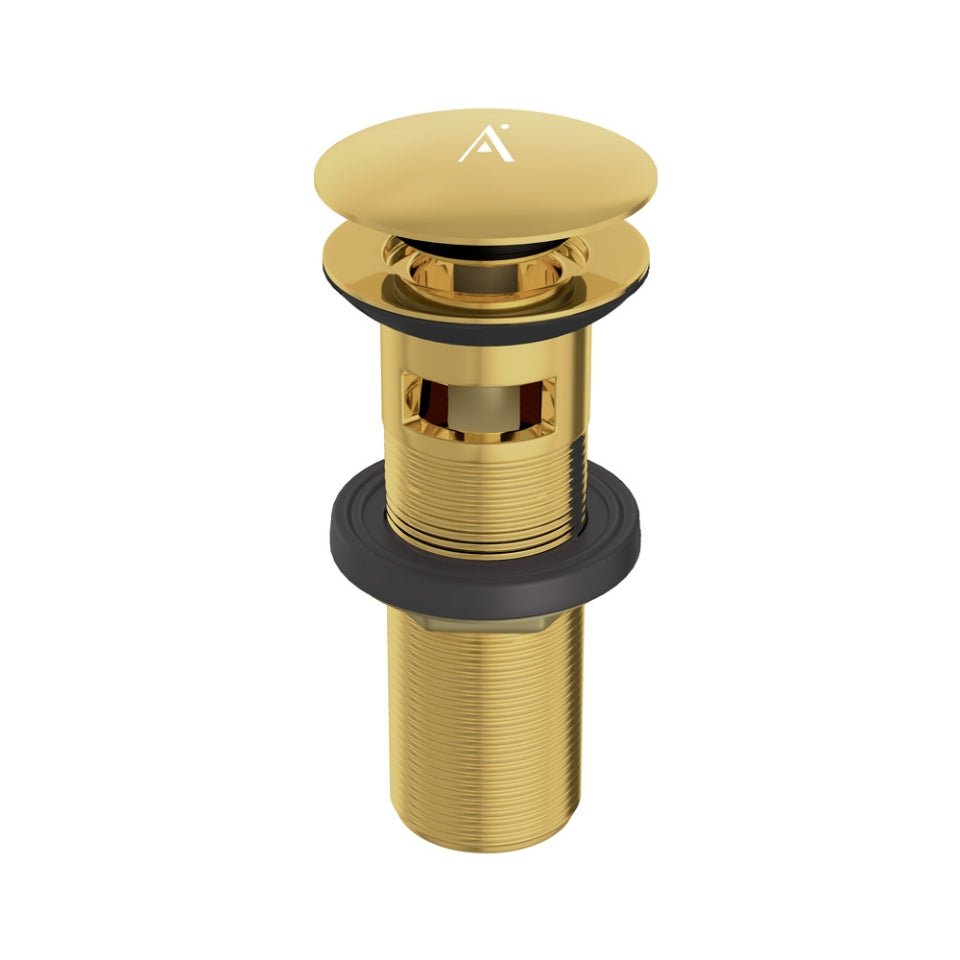 JAQUAR WASH BASIN 5 INCHES POP-UP WASTE COUPLING CLICK CLAK WASTE ALD-GBP-729L130 -GOLD BRIGHT PVD