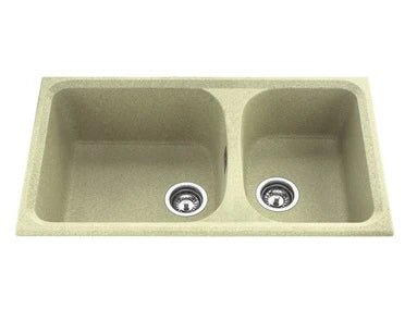 Nirali Quartz Sink Quartz Premium Range HARMONY LV 2 ( 34 x 19.5 inches ) - White Granite