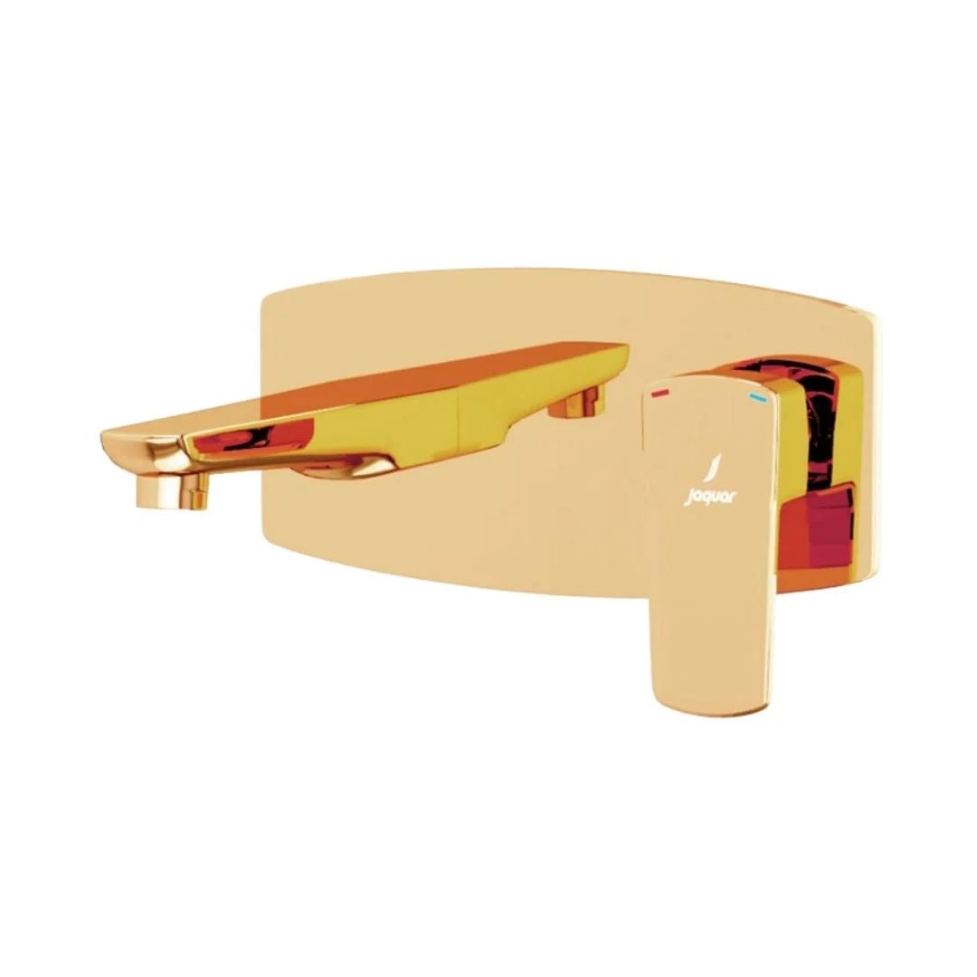 Jaquar Wall Mounted Basin Mixer Kubix Prime KUP-GBP-35233NKPM - Gold Bright PVD