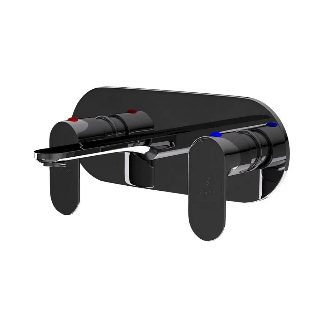 Jaquar Wall Mounted Basin Mixer Opal Prime OPP-BCH-15433PM - Black Chrome