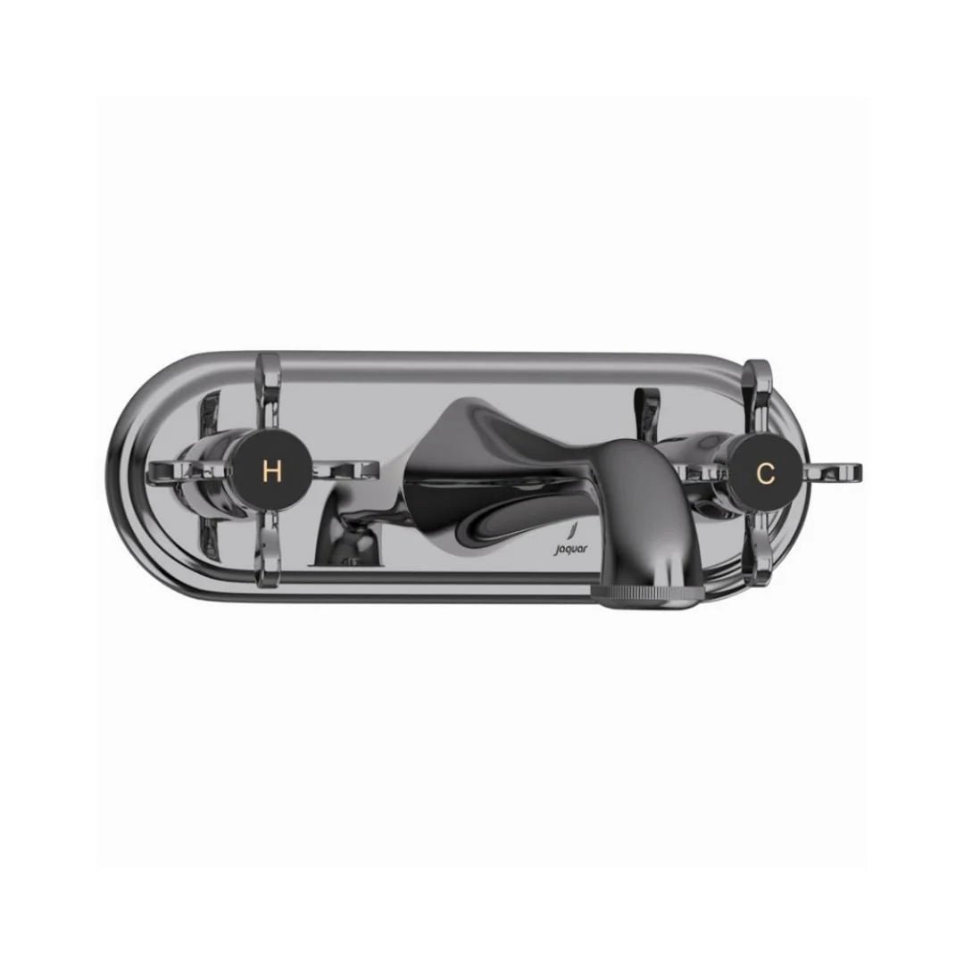Jaquar Wall Mounted Basin Mixer Queens Prime QQP-BCH-7433PM - Black Chrome