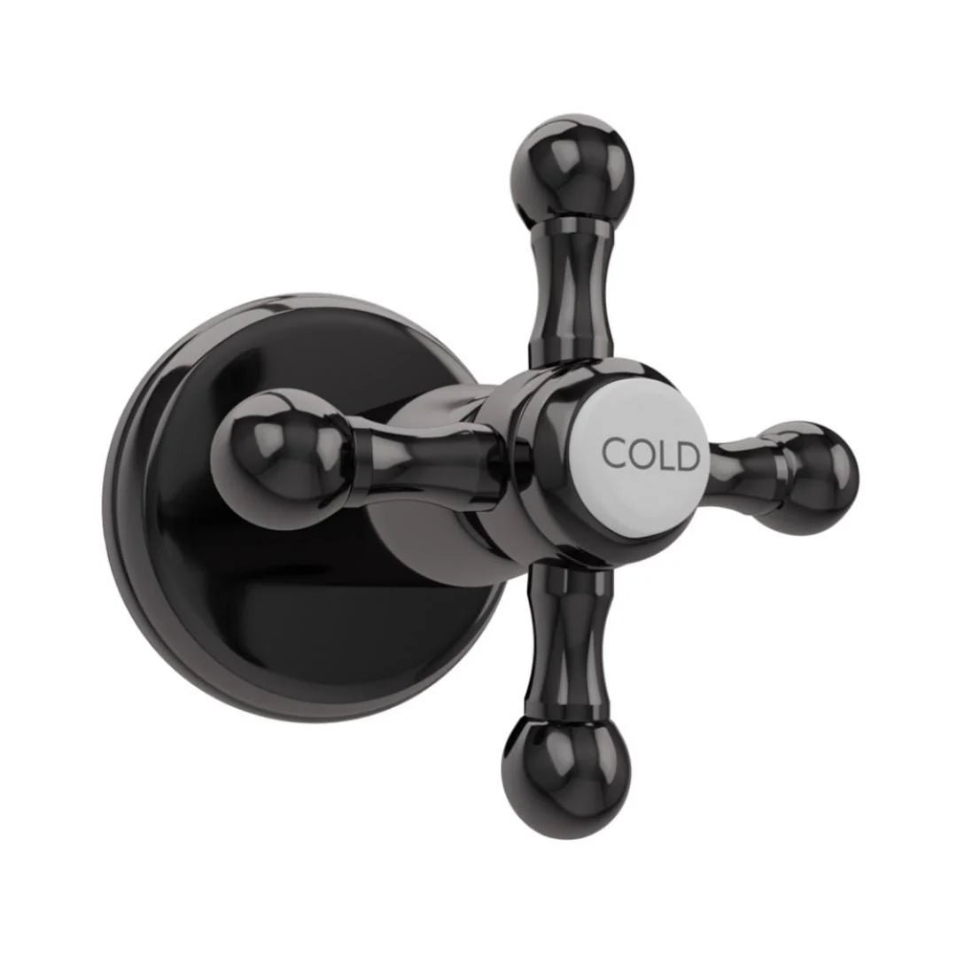Jaquar Basin Area Stop Valve Queens QQT-BCH-7083 - Black Chrome