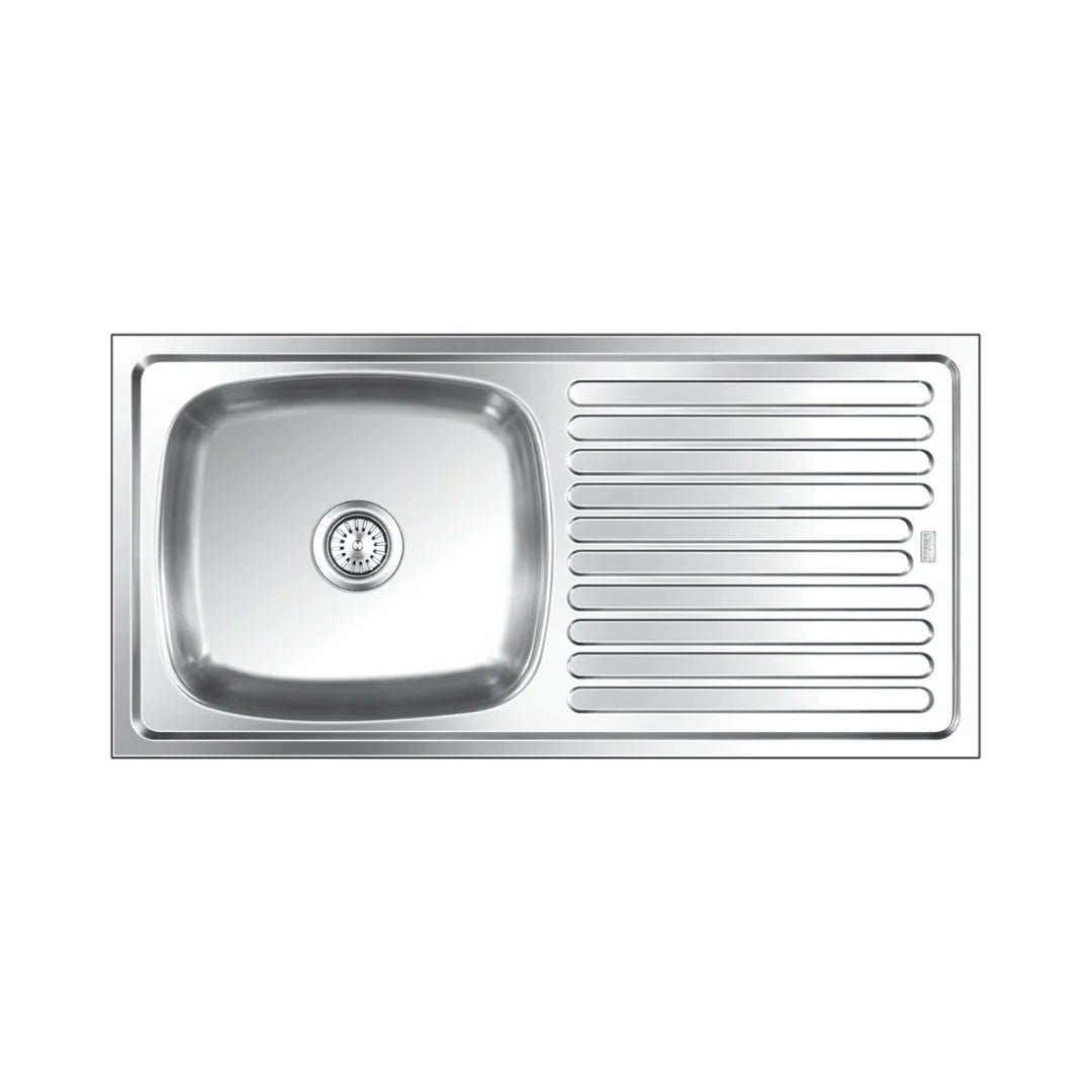 Nirali Stainless Steel Sink Popular Range ELEGANCE MEDIUM ( 39.5 x 20 inches ) - Satin