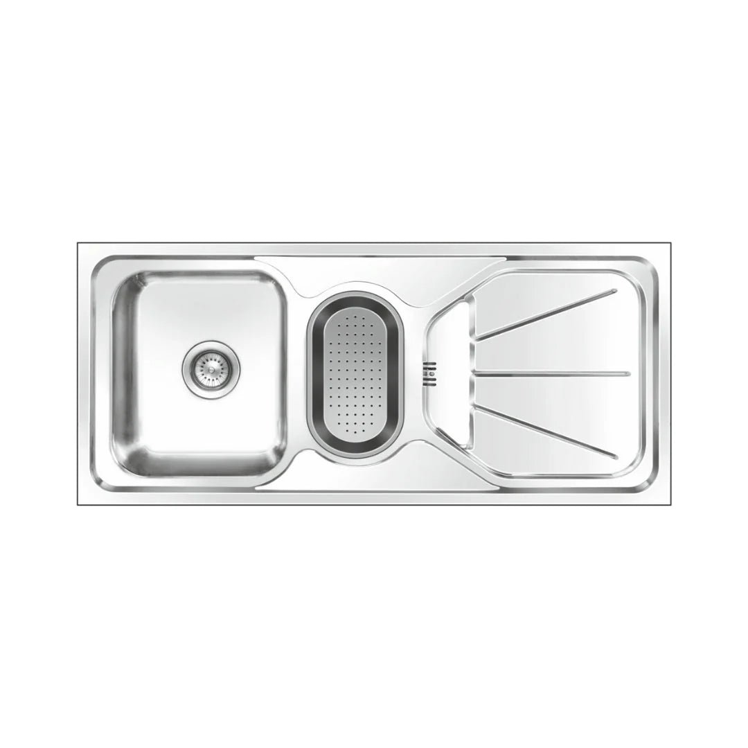 Nirali Stainless Steel Sink D'Signo Range FABULOUS BIG ( 48 x 20 inches ) - Anti-Scratch