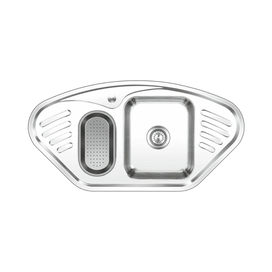 Nirali Stainless Steel Sink D'Signo Range MONARCH ( 41 x 21 inches ) - Glossy