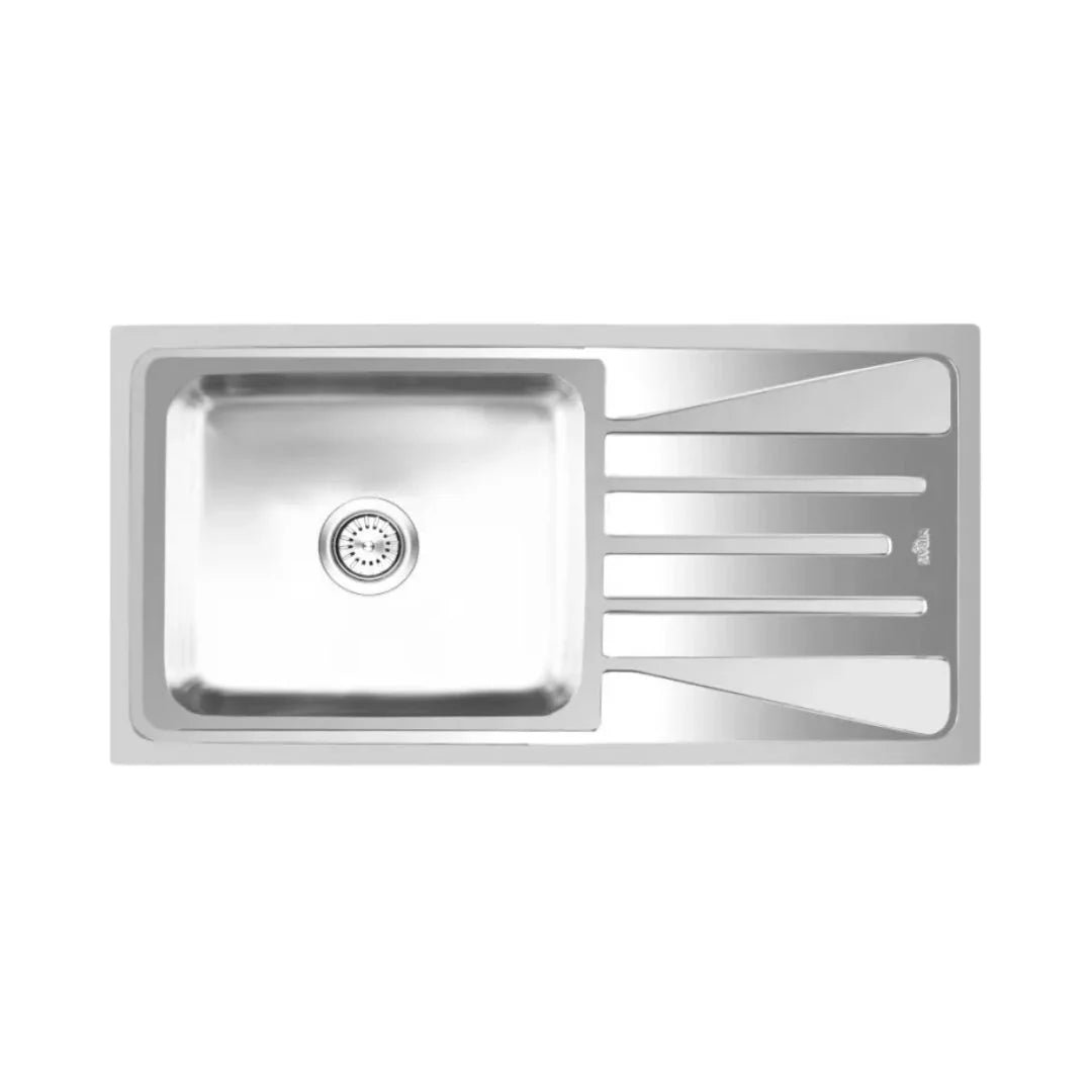 Nirali Stainless Steel Sink Orbis Range OLIVIA SMALL ( 36 x 18 inches ) - Glossy