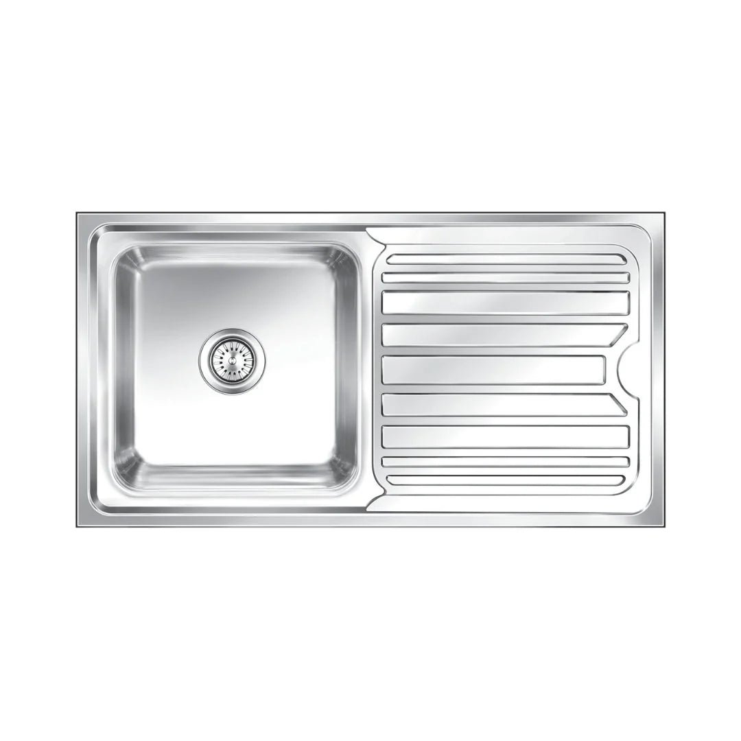 Nirali Stainless Steel Sink Silent Square Range OLYMPIA SMALL ( 37.5 x 20 inches ) - Satin