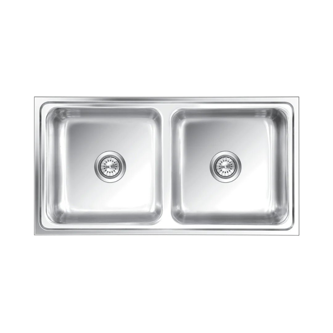 Nirali Stainless Steel Sink Silent Square Range OPAL SMALL ( 37.5 x 20 inches ) - Glossy