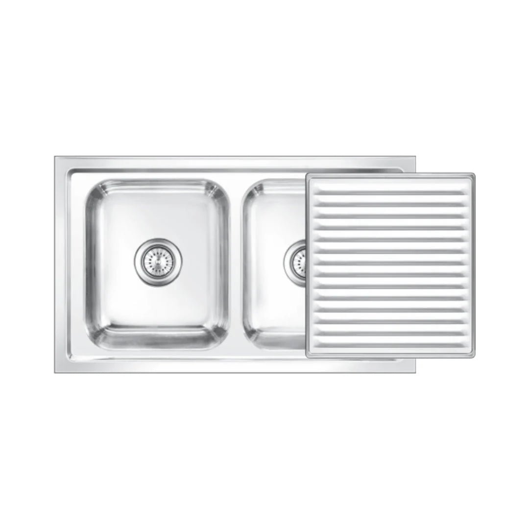 Nirali Stainless Steel Sink D'Signo Range SUPER SLIDER BIG ( 33.5 x 20 inches ) - Glossy