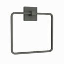 JAGUAR SQUARE TOWEL RING WITH WALL FLANGE-AKP-GRF-35721P- GRAPHITE