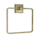 JAGUAR SQUARE TOWEL RING WITH WALL FLANGE-AKP-ABR-35721P- ANTIQUE BRONZE