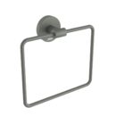 JAGUAR SQUARE TOWEL RING WITH WALL FLANGE-ACN-GRF-1121N-Graphite