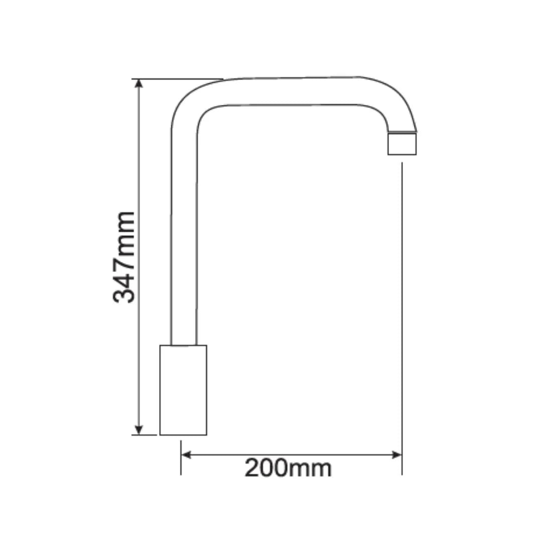 Carysil Table Mounted Regular Kitchen Sink Mixer INOX 102 (ASL 2201) with Swinging Spout in Satin Finish - Image 2