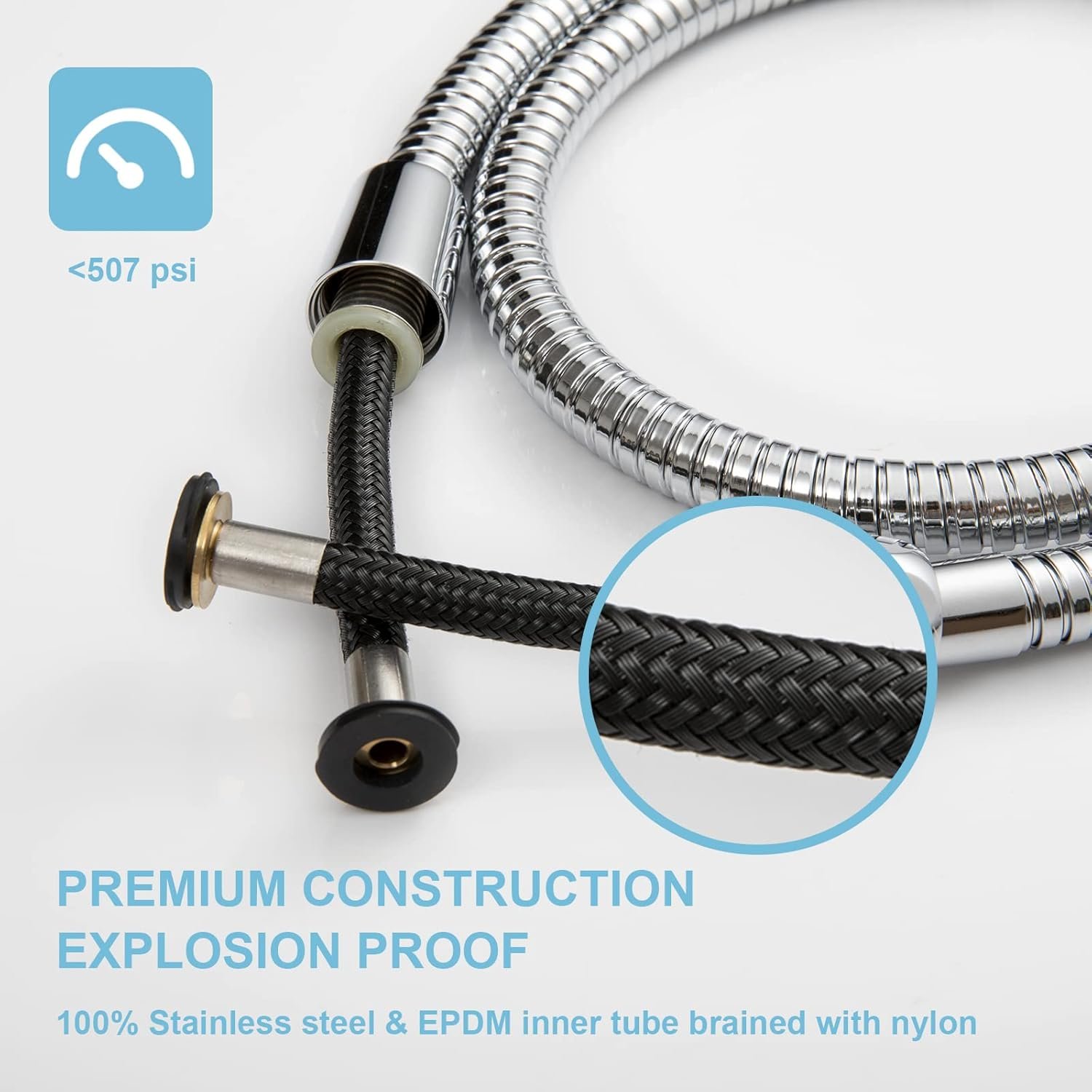 Picaso Shower Tube 1.5 mtr for Hand Shower & Jet Spray - Image 2