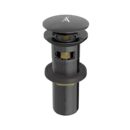 JAQUAR WASH BASIN 5 INCHES POP-UP WASTE COUPLING CLICK CLAK WASTE ALD-BCH-729L130 -BLACK CHROME