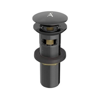 JAQUAR WASH BASIN 5 INCHES POP-UP WASTE COUPLING CLICK CLAK WASTE ALD-BCH-729L130 -BLACK CHROME