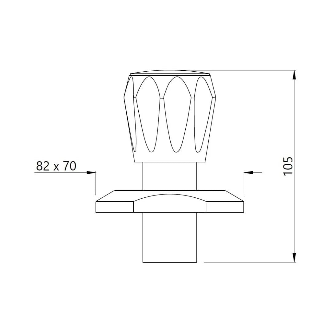 Jaquar Basin Area Stop Valve Continental CON-CHR-083FTK - Chrome - Image 2