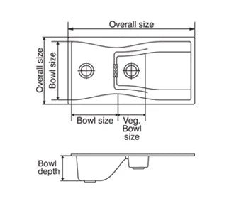 Nirali Quartz Sink Quartz Premium Range ELARA WB 1.5 ( 34 x 20 inches ) - Magma Polaris - Image 2