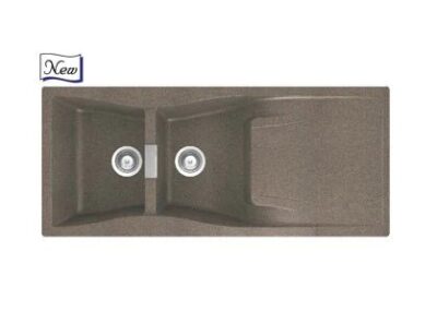 Nirali Quartz Sink Quartz Premium Range ELARA WB 2 ( 46 x 19.5 inches ) - Magma Black