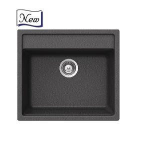 Nirali Quartz Sink Quartz Premium Range ELVO ( 22.5 x 20 inches ) - Onyx
