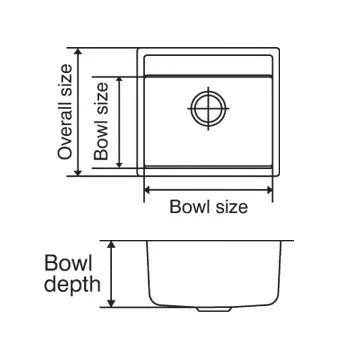 Nirali Quartz Sink Quartz Premium Range ELVO ( 22.5 x 20 inches ) - Alpina - Image 2