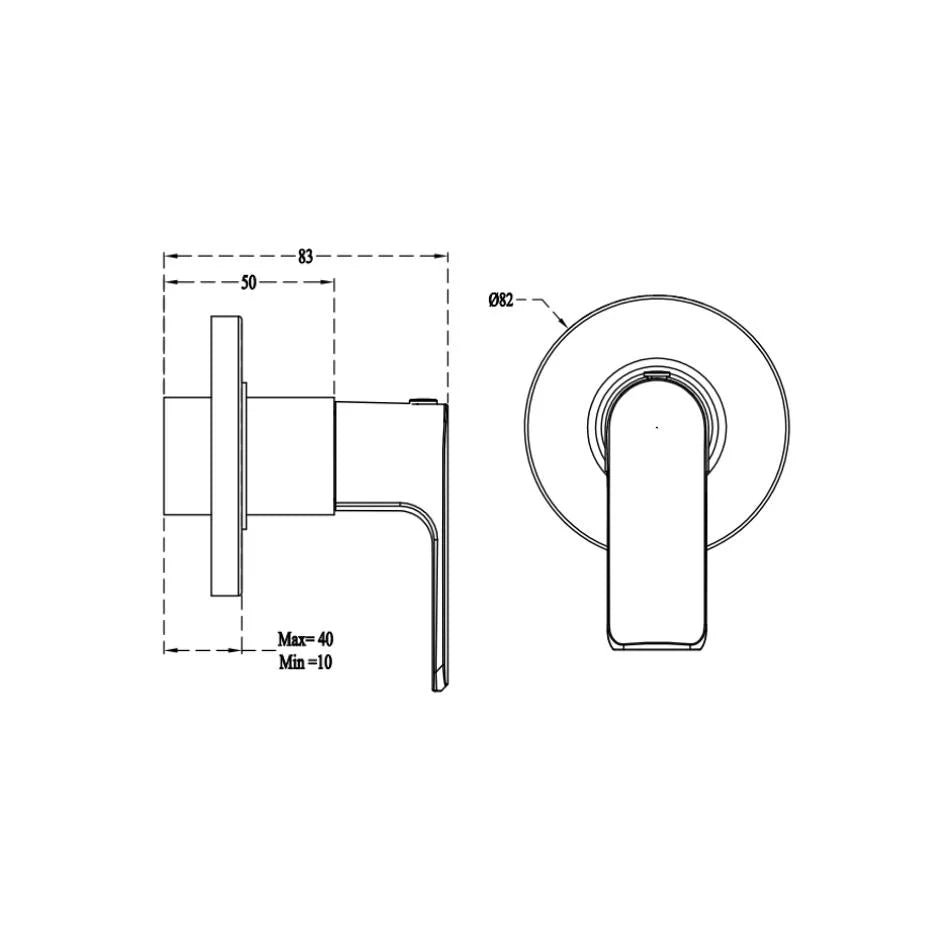 Cera Basin Area Stop Valve Chelsea F1016351BA - Antique Brass - Image 2