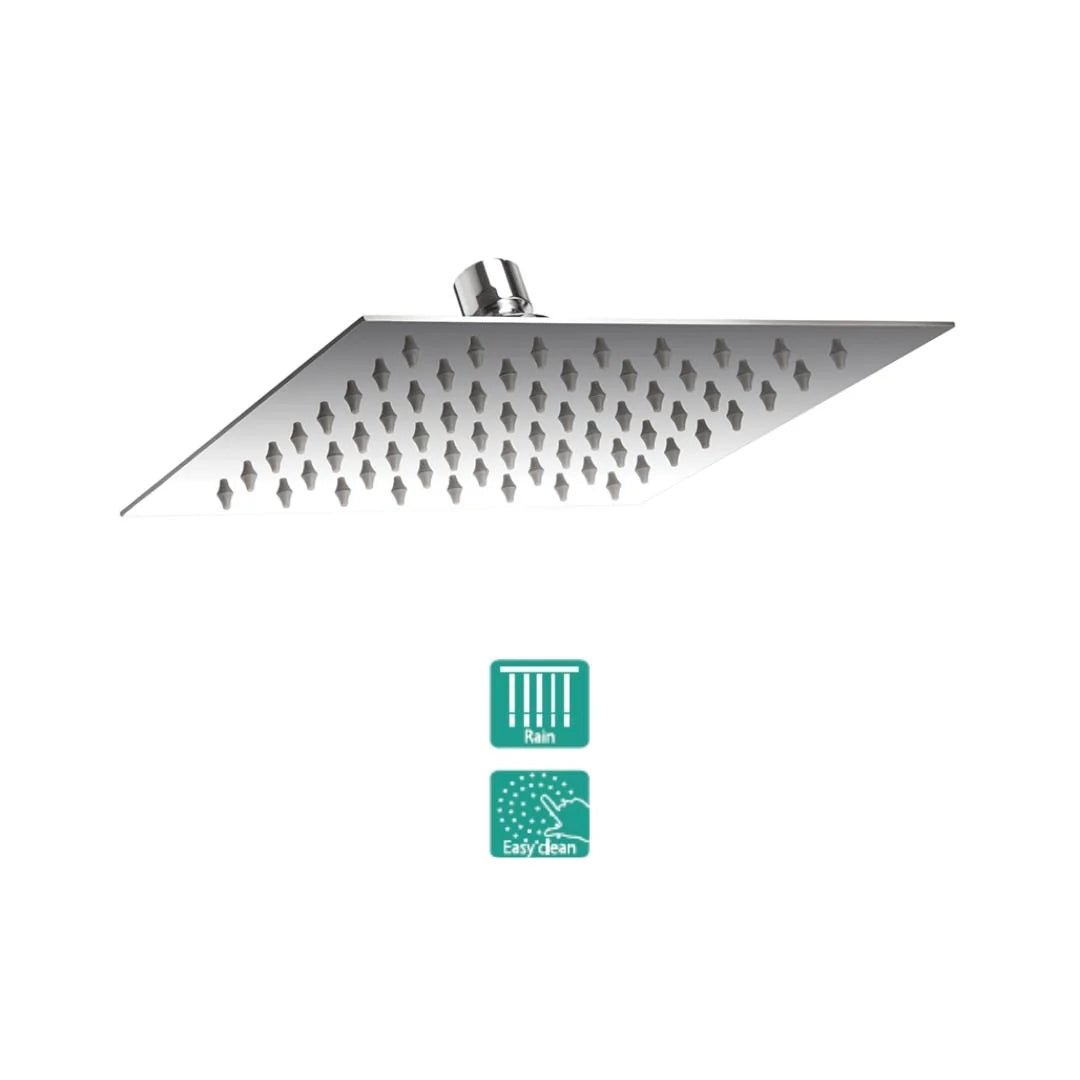Hindware Single Flow Overhead Shower Geometric Collection F160103 - Stainless Steel - Image 2