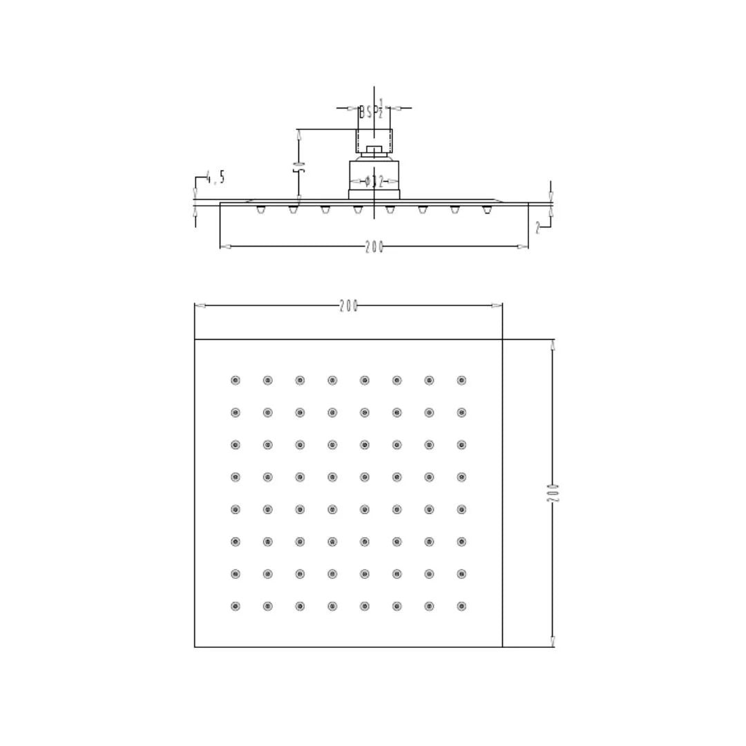 Hindware Single Flow Overhead Shower Geometric Collection F160103 - Stainless Steel - Image 3