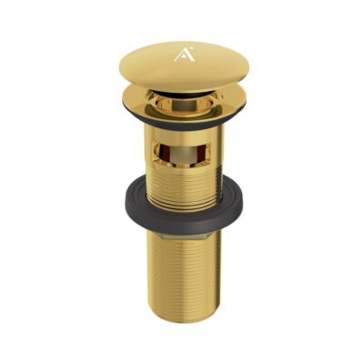 JAQUAR WASH BASIN 5 INCHES POP-UP WASTE COUPLING CLICK CLAK WASTE ALD-GBP-729L130 -GOLD BRIGHT PVD