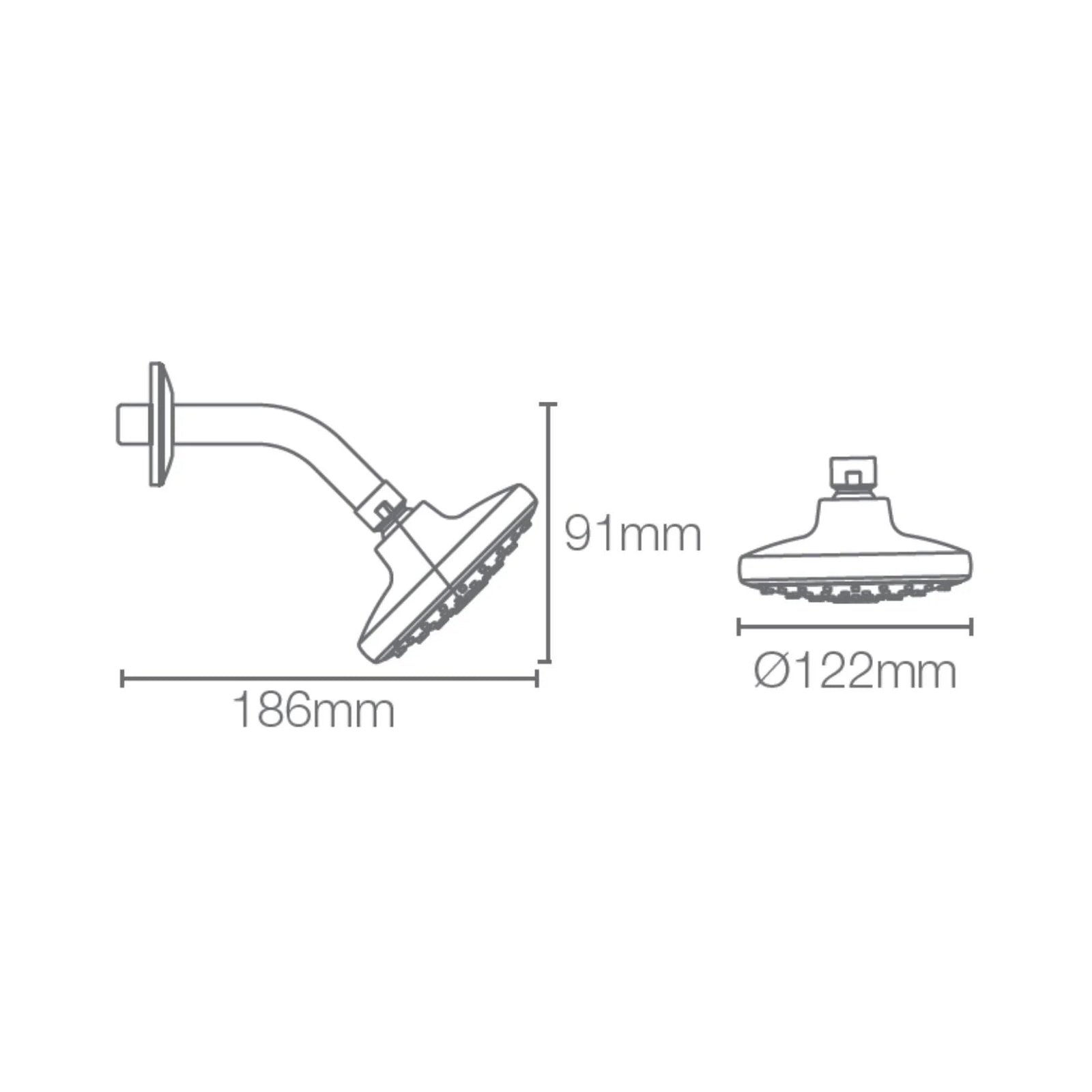 Kohler Single Flow Overhead Shower Rain Duet 23657IN-CP - Chrome - Image 2