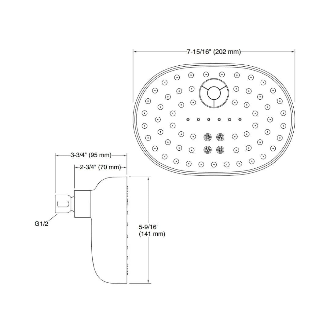 Kohler Multi Flow Overhead Shower Statement 26290IN-AF - French Gold - Image 2