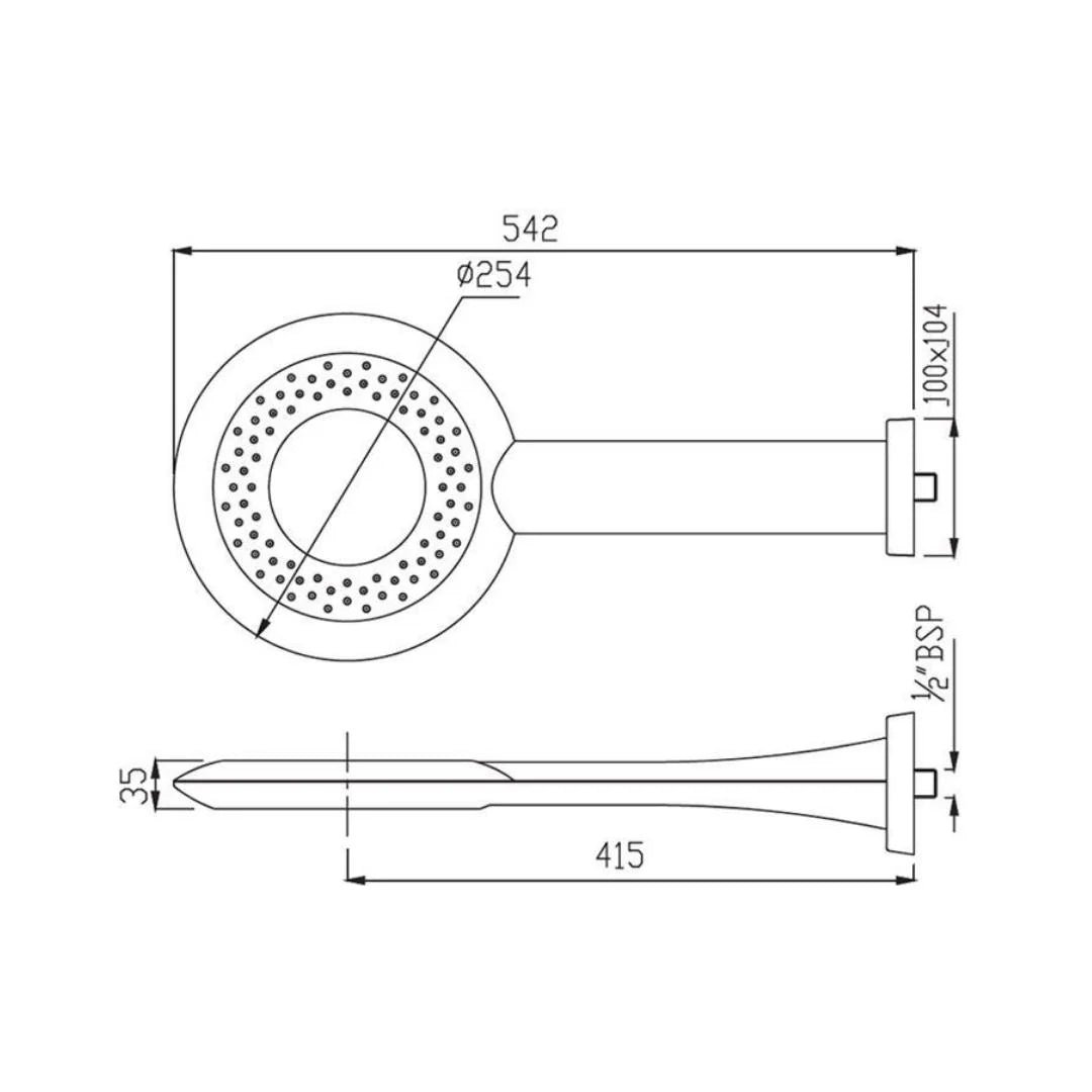 Jaquar Single Flow Overhead Shower OHS-CHR-1765 - Chrome - Image 3