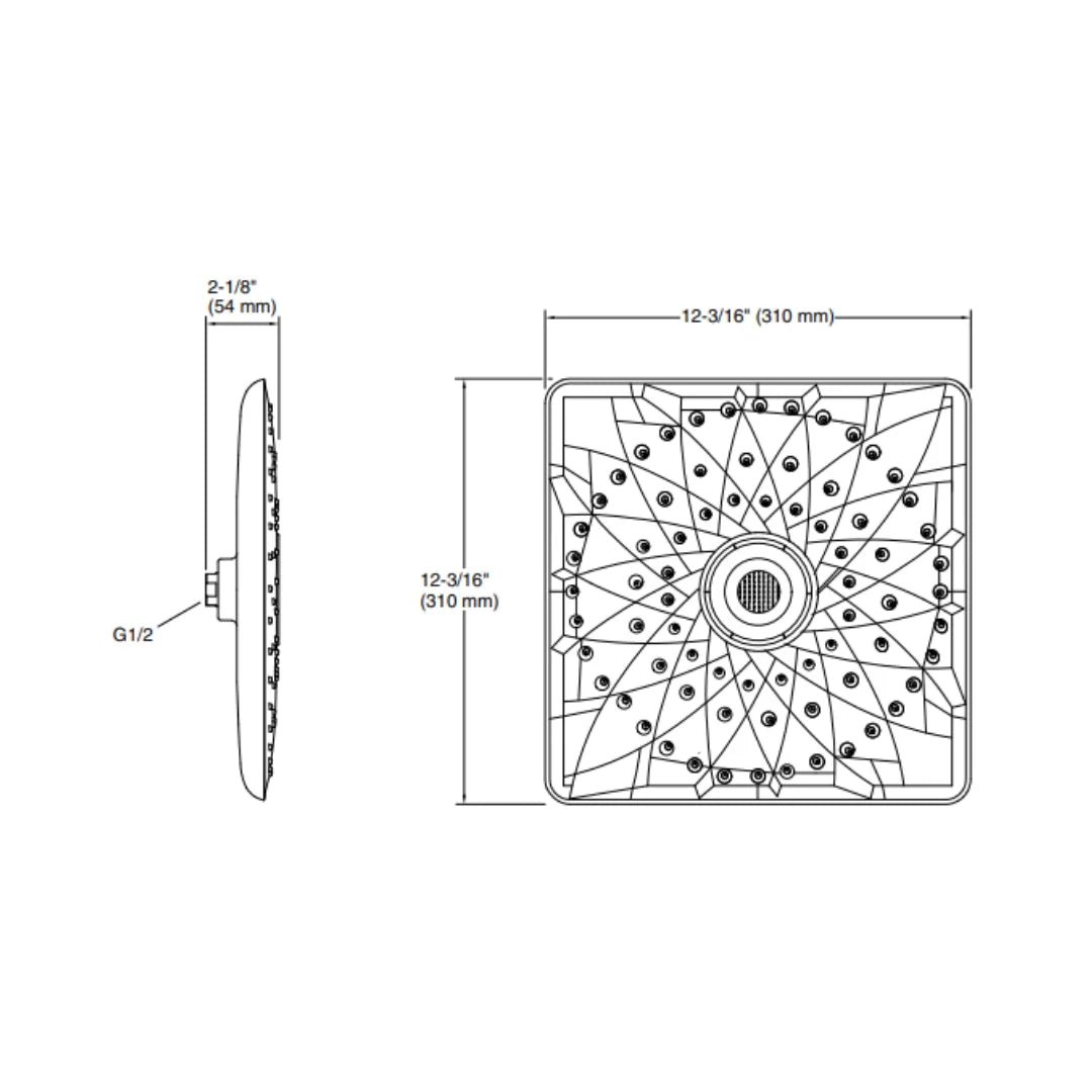 Kohler Single Flow Overhead Shower Rain Max 26856IN - Rose Gold - Image 3