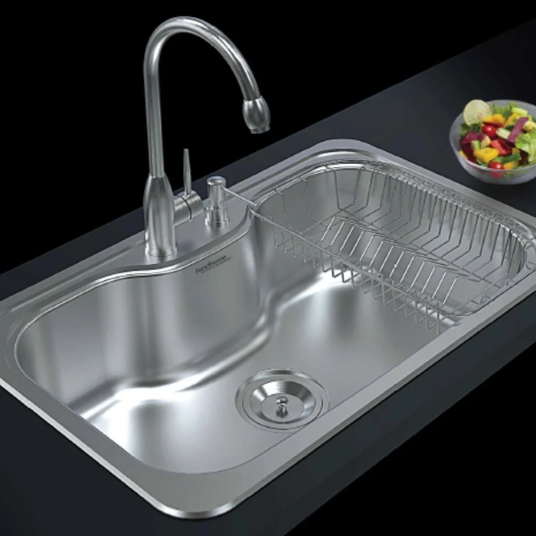 Hindware Stainless Steel Sink Designer Series SINGLE BOWL CAMERON PLUS ( 32 x 20 inches ) - Satin - Image 5