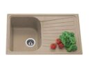 Nirali Quartz Sink Quartz Premium Range SPAZIO LV 1 ( 34 x 19.5 inches ) - Black Granite