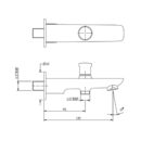 Hindware Wall Mounted Spout Fluid F400008 - Chrome