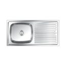 Nirali Stainless Steel Sink Popular Range ELEGANCE MEDIUM ( 39.5 x 20 inches ) - Glossy